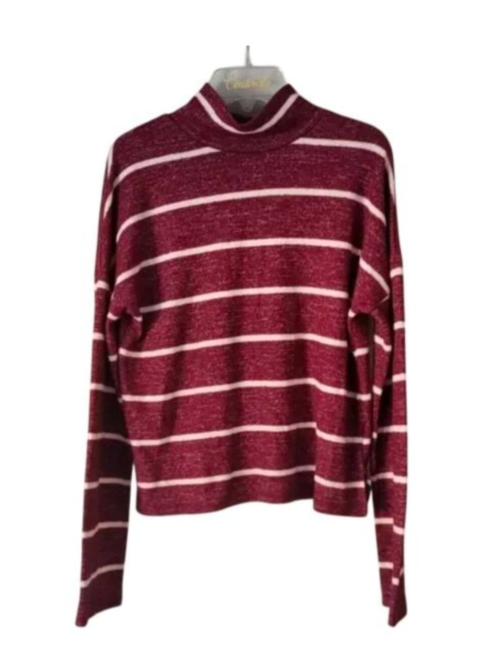 So Heritage burgundy turtleneck sweater XS